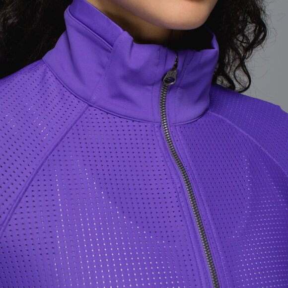 Lululemon Sweaty Or Not Jacket Iris Flower size 4 rare! - Picture 1 of 8